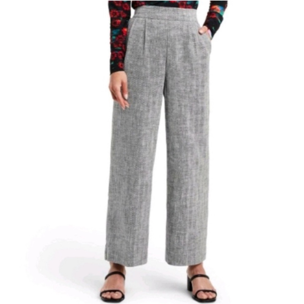 Rachel Comey for Target Herringbone Wide-Leg Pants cotton‎ linen blend 10 NWT
